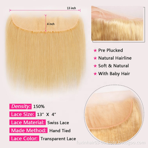 Virgin 613 Bundles And Lace Frontal In Bulk Blond Bundles With Lace Frontal 30 Inch 3 Bundles With Closure For Brazilian Weave